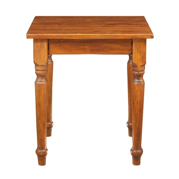 Masa fixa, L 70*70*H78 cm, culoare nuc, Lemn Masiv [2]