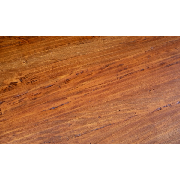 Masa fixa, L90 *90 *H78 cm, culoare nuc antichizat, Lemn Masiv [3]