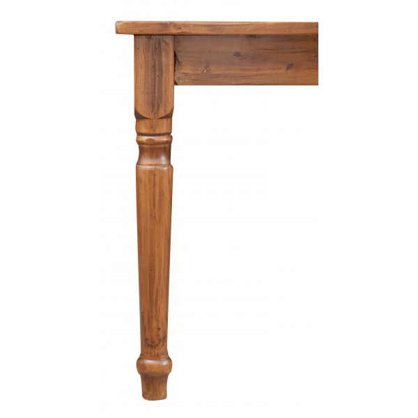 Masa fixa, L90 *90 *H78 cm, culoare nuc antichizat, Lemn Masiv [4]