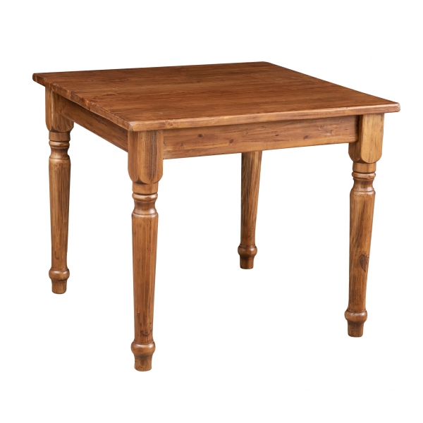 Masa fixa, L90 *90 *H78 cm, culoare nuc antichizat, Lemn Masiv [7]