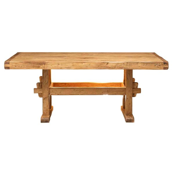 Masa fixa, L300*110*H80 cm, natur antic, lemn masiv [2]