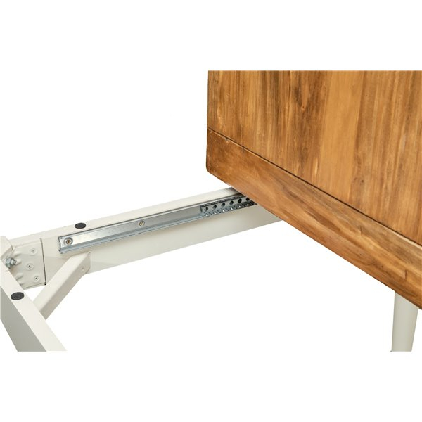 Masa pliabila,  L120(240)*120*80 cm, culoare natur/alb antic, Lemn masiv [8]