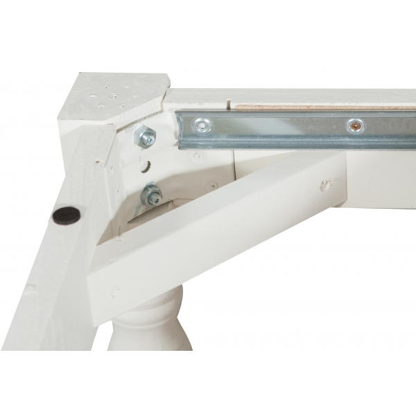 Masa pliabila, L90(180)*90*H80 cm, culoare natur/alb antic, Lemn masiv [8]