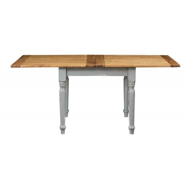 Masa pliabila, L90(180)*90*H80 cm, culoare natur/gri antic, Lemn masiv [5]