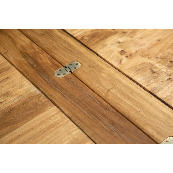 Masa pliabila, L90(180)*90*H80 cm, culoare natur/gri antic, Lemn masiv [7]