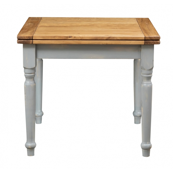 Masa pliabila, L90(180)*90*H80 cm, culoare natur/gri antic, Lemn masiv [2]