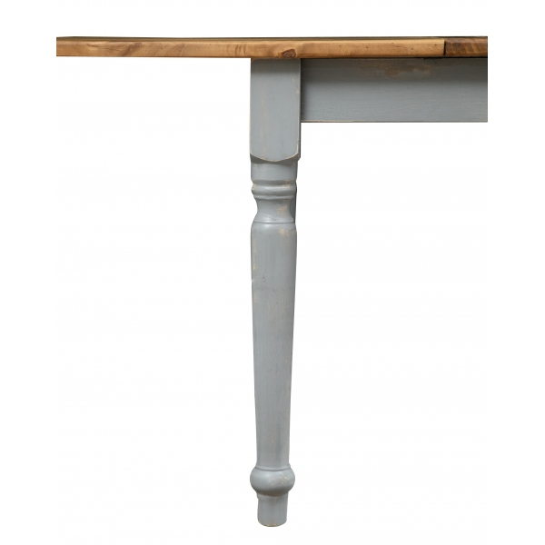 Masa pliabila, L90(180)*90*H80 cm, culoare natur/gri antic, Lemn masiv [9]