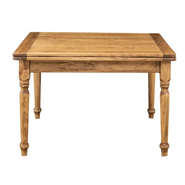 Masa pliabila, L120(240)*120*H80 cm, culoare natur, Lemn masiv [2]