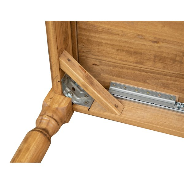 Masa pliabila, L120(240)*120*H80 cm, culoare natur, Lemn masiv [13]