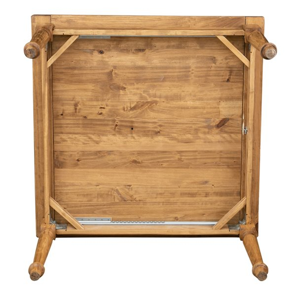 Masa pliabila, L120(240)*120*H80 cm, culoare natur, Lemn masiv [12]