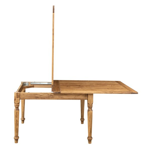 Masa pliabila, L120(240)*120*H80 cm, culoare natur, Lemn masiv [8]