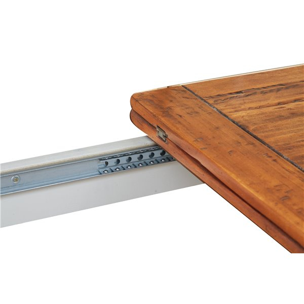 Masa pliabila,  L120(240)*120*H80 cm, culoare nuc/alb antic, Lemn masiv [6]
