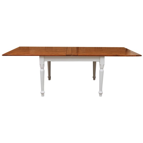 Masa pliabila,  L120(240)*120*H80 cm, culoare nuc/alb antic, Lemn masiv [3]