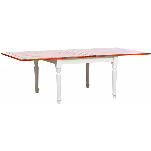 Masa pliabila,  L120(240)*120*H80 cm, culoare nuc/alb antic, Lemn masiv [4]