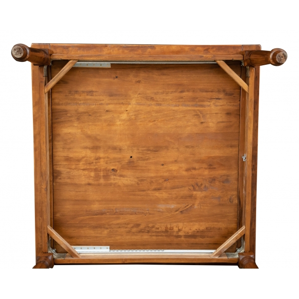 Masa pliabila,L120(240)*120*H80 cm,  culoare nuc, Lemn masiv [14]