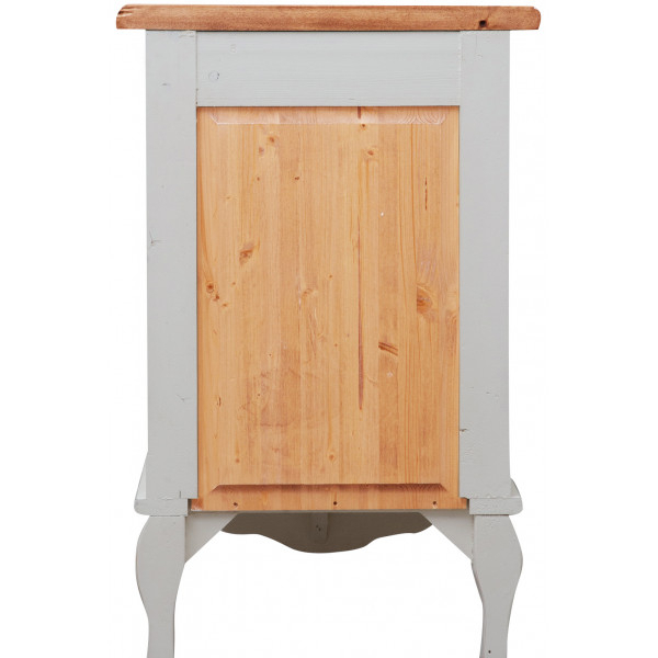 Noptiera,  L46*36*H70 cm, alb antichizat/natur,  lemn masiv [7]