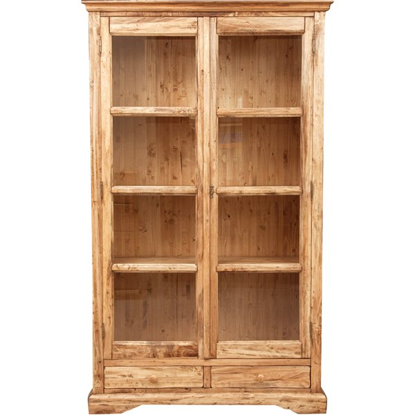 Vitrina,  L109*36*H180 cm, 2 usi 2 sertare, lemn masiv [1]