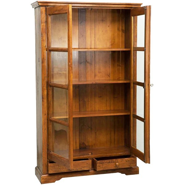 Vitrina,  L109*36*H180 cm, 2 usi 2 sertare, lemn masiv [2]