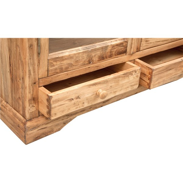 Vitrina,  L109*36*H180 cm, 2 usi 2 sertare, lemn masiv [5]