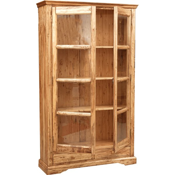 Vitrina,  L109*36*H180 cm, 2 usi 2 sertare, lemn masiv [3]