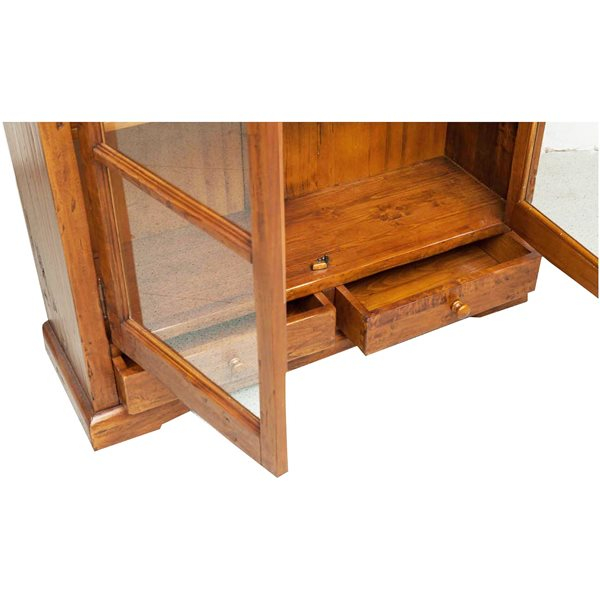 Vitrina,  L109*36*H180 cm, 2 usi 2 sertare, lemn masiv [3]