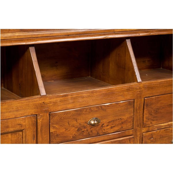 Vitrina cu usi si sertare, L230*38/ 50*H226 cm [4]