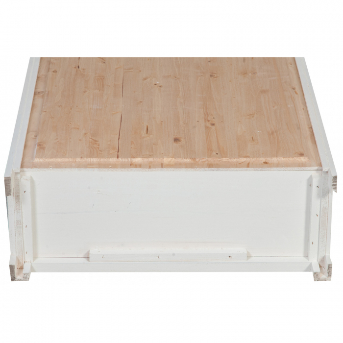 Vitrina mica,  L68*25*H98 cm,  alb/natur antic,  lemn masiv [4]