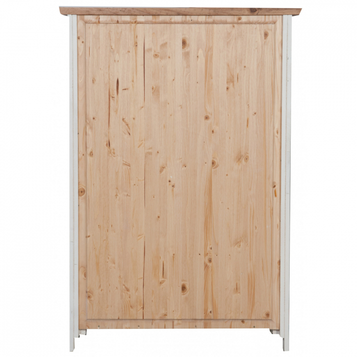 Vitrina mica,  L68*25*H98 cm,  alb/natur antic,  lemn masiv [5]