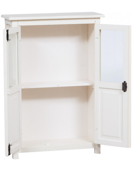 Vitrina mica,  L68*25*H98 cm,  alb antic,  lemn masiv [5]