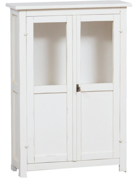 Vitrina mica,  L68*25*H98 cm,  alb antic,  lemn masiv [6]