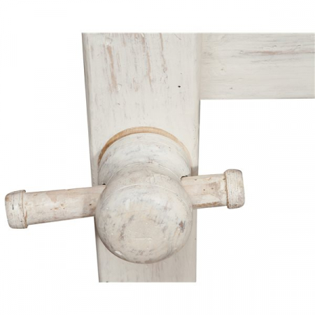 Banc de tamplar,  L116*63*H90 cm, 4 sertare, alb antic, lemn masiv [12]
