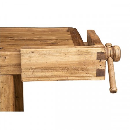Banc de tamplar, L184*74*H92 cm, usi glisante, natur antic, lemn masiv [10]