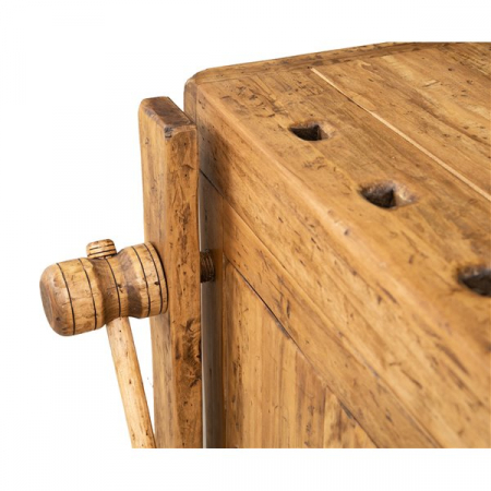 Banc de tamplar,  L119*63*H90 cm, usi glisante, natur antic, lemn masiv [7]
