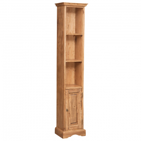 Mobila Birou - Bibliotecă mică, L40*30*H196 cm, natur antichizat, lemn masiv