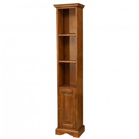 Mobila Birou - Bibliotecă mică, L40*30*H196 cm, nuc antichizat, lemn masiv