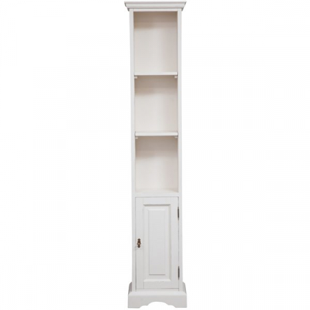 Mobila Birou - Bibliotecă mică, L40*30*H196 cm, alb antichizat, lemn masiv
