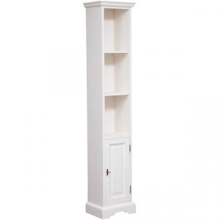 Bibliotecă mică, L40*30*H196 cm, alb antichizat, lemn masiv [1]