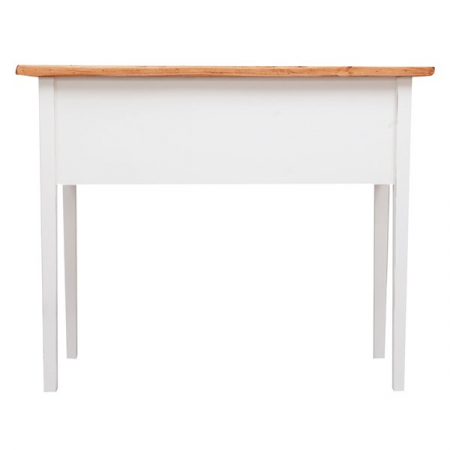 Birou,  L100*48*H80 cm, 5 sertare, alb/natur antic, lemn masiv [3]