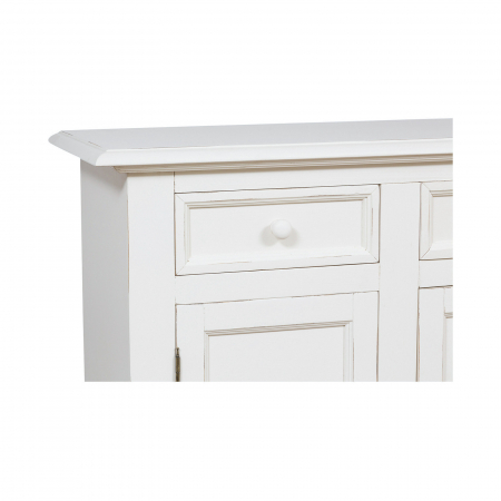Bufet L110*45*H103 cm,  2 usi 2 sertare,  alb antic [3]