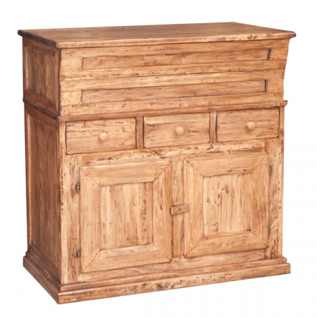 Bufet, L100*55*H101 cm,  2 usi 3 sertare, blat rabatabil, lemn masiv [1]