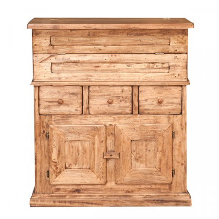 Bufete - Bufet,  L81*45*H92 cm, 2 usi 3 sertare, blat rabatabil, lemn masiv