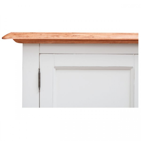 Bufet, L135*45*H92 cm, 2 usi 4 sertare, alb/natur [6]