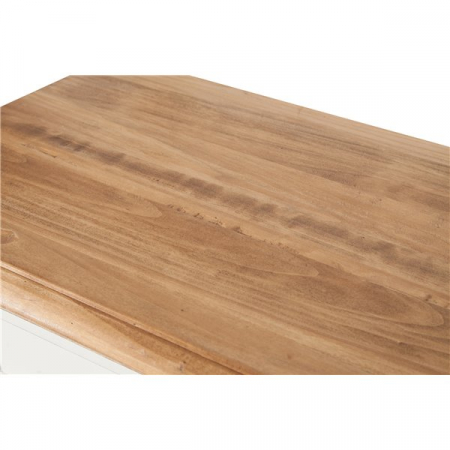 Bufet, L156*45*H103 cm 3 usi 3 sertare, alb/natur antic [4]