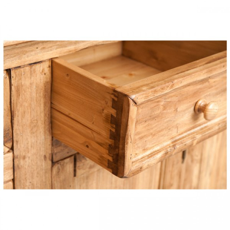 Bufet, L156*45*H103 cm, 3 usi 3 sertare, lemn masiv [7]