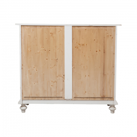 Comoda, L114*48*H99 cm, alb antichizat, lemn masiv [5]