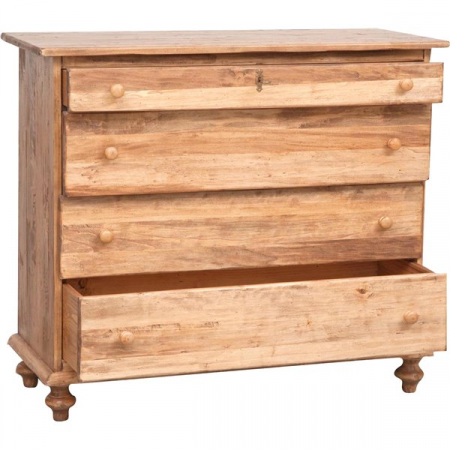 Comoda, L114*48*H99 cm, natur antichizat, lemn masiv [5]