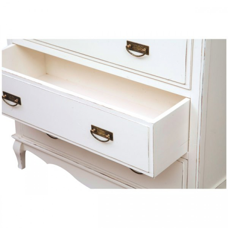 Comodă, L100*45*H106 cm, alb antic/natur antic, ,  lemn masiv [8]