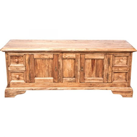 Comoda TV, L150*51*H56 cm, lemn masiv,  2 usi 4 sertare [1]