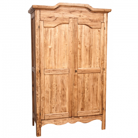 Mobila Dormitor - Dulap, L127*59*H204 cm,  natur antic, lemn masiv
