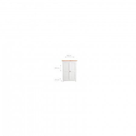 Dulap mic, L68*25*H98 cm, alb antic ,  lemn masiv [1]